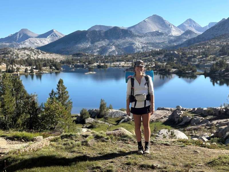 A person on the John Muir Trail