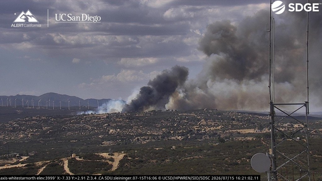 Thorn fire as seen through a weather camera